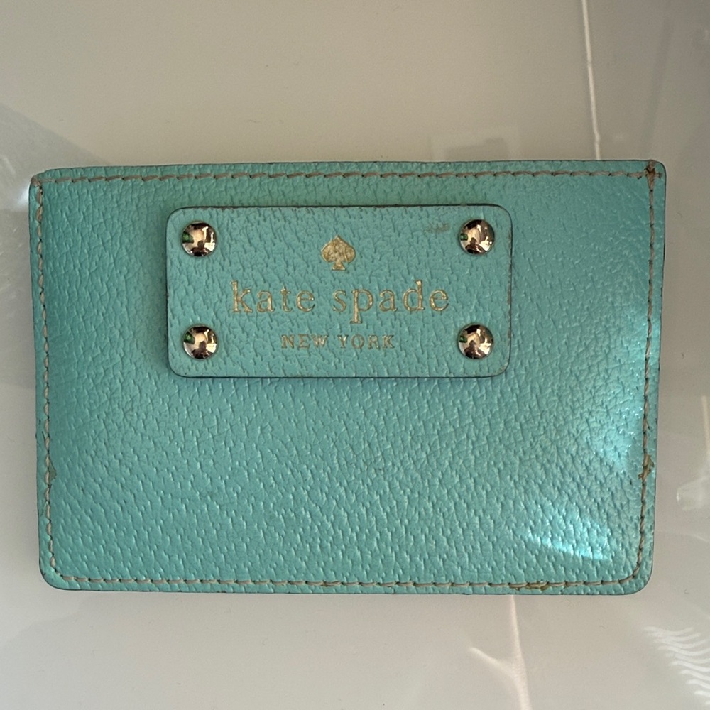 Kate Spade teal card holder